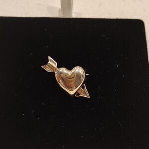 Vintage Heart Struck Pin Brooch